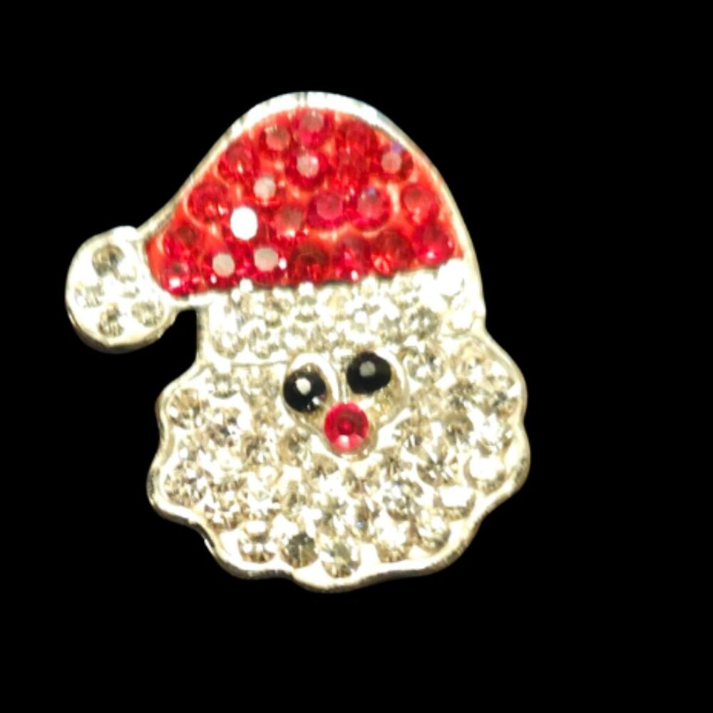 18mm Rhinestone Santa Snap Charm